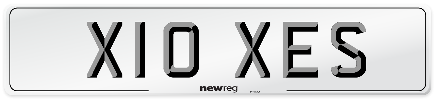 X10 XES Number Plate from New Reg